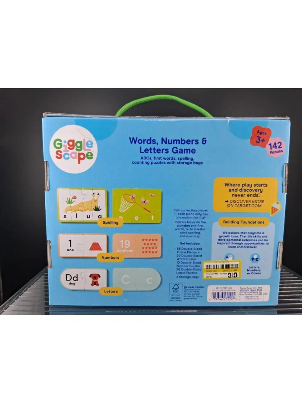 Giggle Scape Words Numbers & Letters Game 59-Piece Kids Puzzle Set
